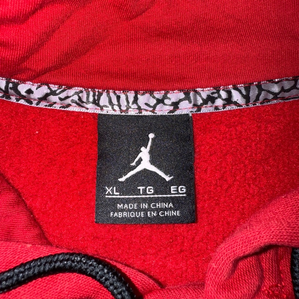 Vintage Red Jordan Hoodie buttton front / Men’s XL